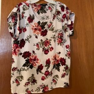 White floral top